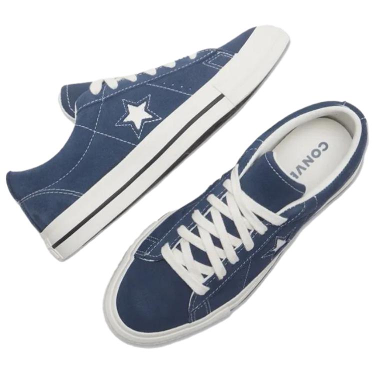 Converse ONE STAR 95 Classic Comfortable Retro Thin Sole Non-slip Durable Low-top Skate Shoes Unisex Blue