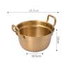 Double Ear Noodle Pot Crafted from 304 Stainless Steel with Wooden Handle for Ramen Soup and Hot Pot Applications