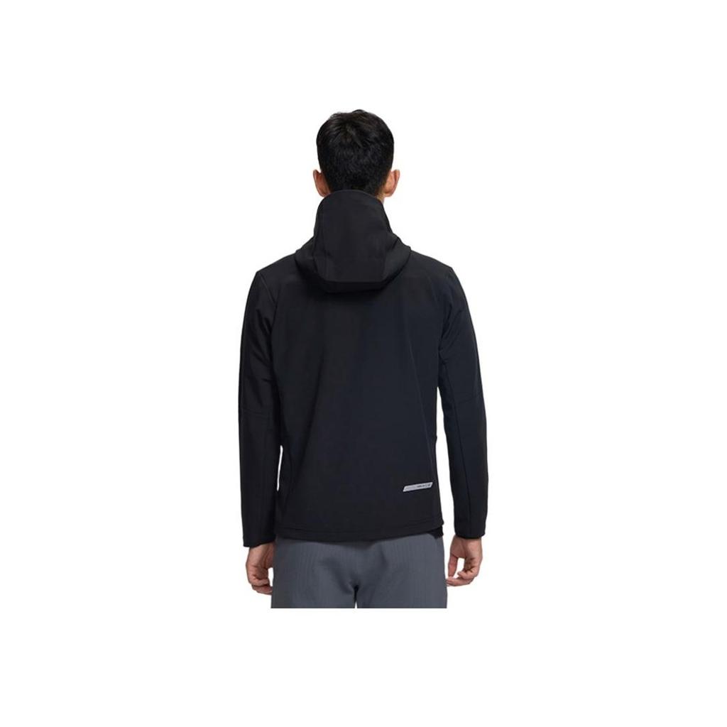 SAUCONY Solid Color Zip-Up Hooded Jacket Men Jackets Black SC2220103B-BK01