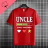 Funny Uncle Level Unlocked Graphic Tshirt Casual Fashion Streetwear 100 Cotton Short Sleeve Crew Neck Tshirt Perfect For Gift