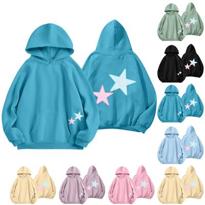 Women's Fashion Women's Lightweight Long Sleeve Pullover With Pockets Preppy Graphic Hoodie