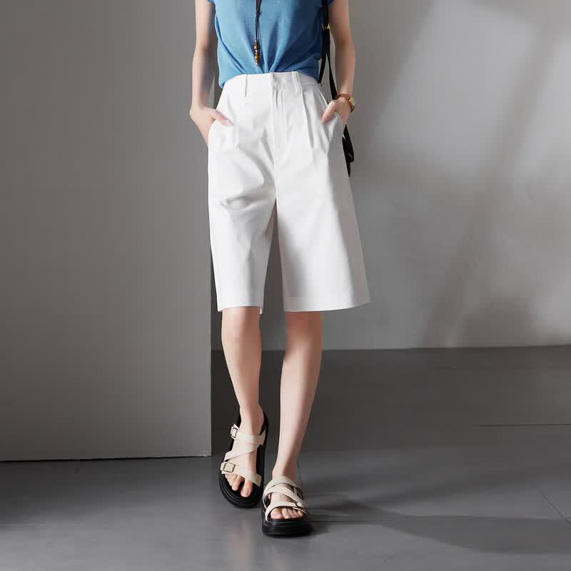 

SOFSIL Women s Summer High-Waist Cotton Blend Shorts 28/L