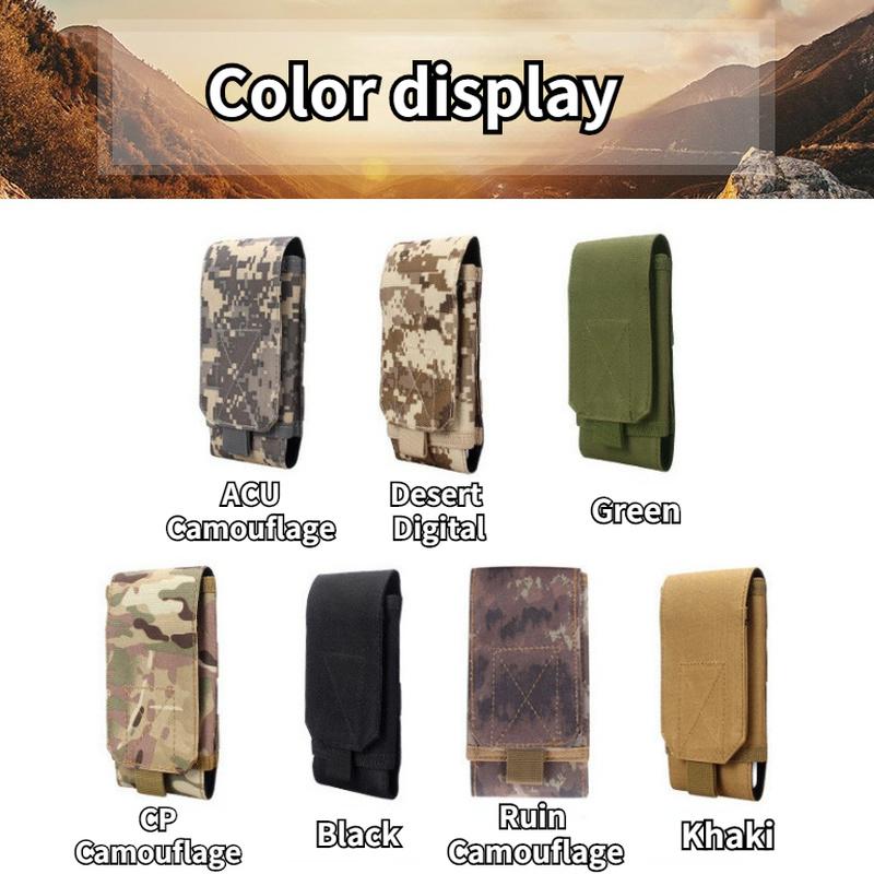 1 Pezzo Borsa Camouflage da Esterno Porta Telefono Tattico Militare Cintura Sportiva da Vita Custodia Impermeabile Nylon EDC Sport Caccia Borse Camo