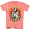 Janis Joplin Flower Power T-shirt da Uomo Rosa Rock Star Leggenda Cantante Woodstock