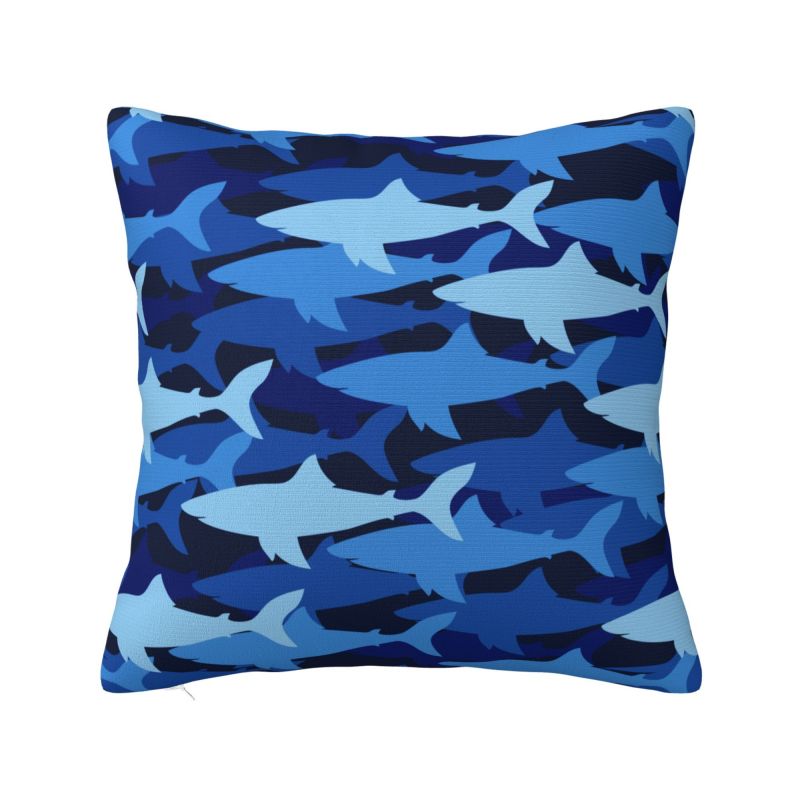 Fashion Ocean Animal Shark Cushion Covers xcm Polyester Pillow Case Sofa Chair Square Pillowcase Decoration