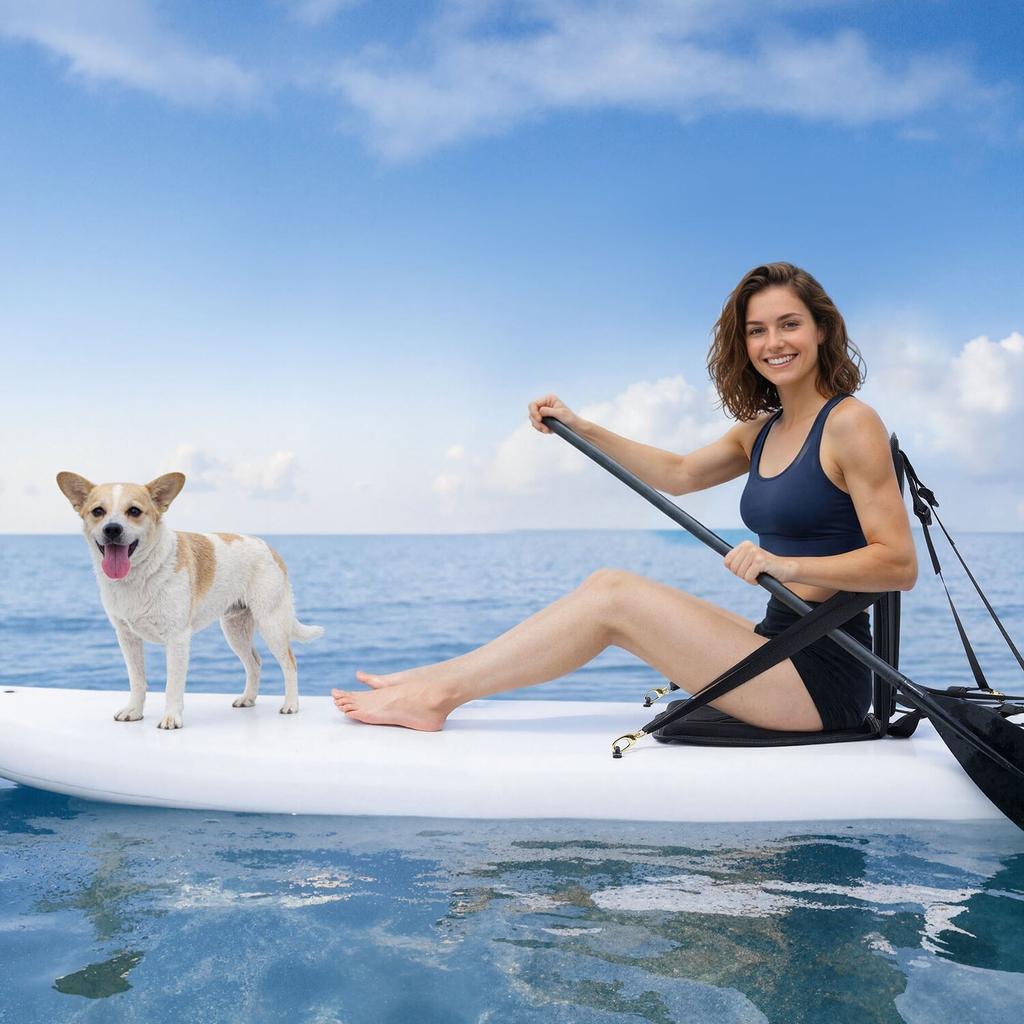 Kayak Seat, 1 Pack 31 Mm Thick, Universal Paddle Board Seat with Back Support, Hexagonal Sit-on-Top Soft Padded Cushion with Storage Bag & Adjustable