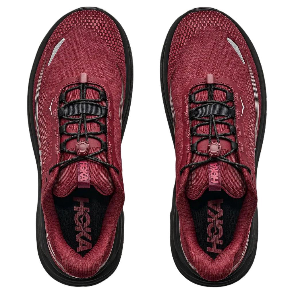 HOKA ONE ONE CLIFTON 11 Running Shoes Men's Low Top Burgundy/Carbon Bl