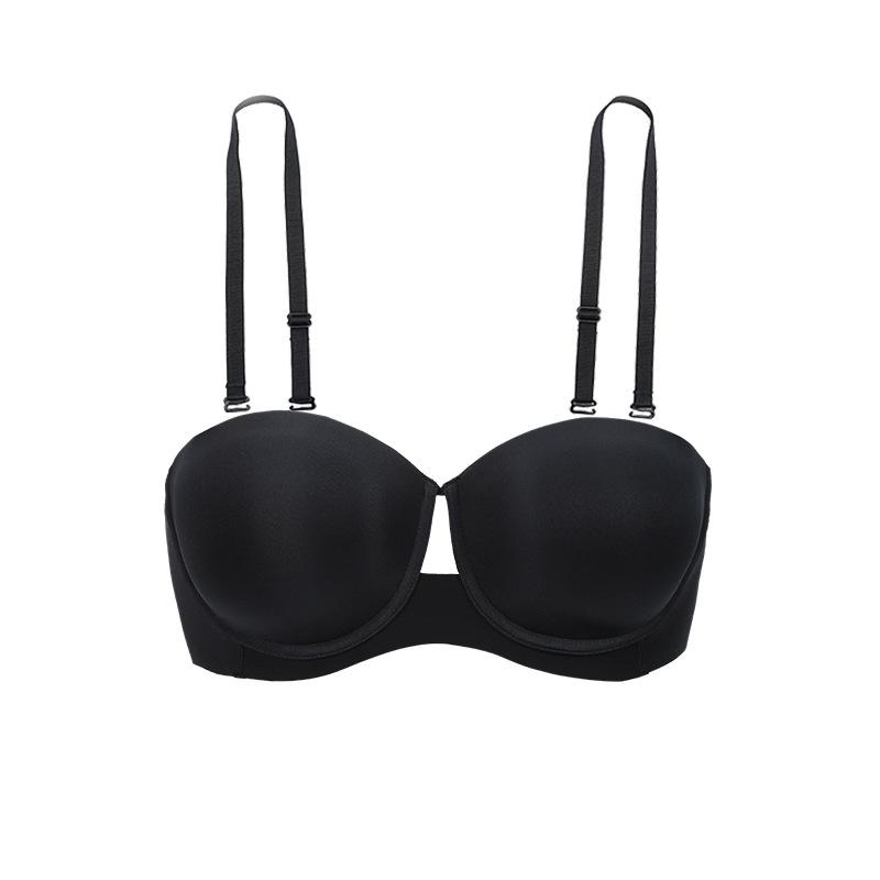 

Black Multiway Strapless Bra with Removable Adjustable Straps and Plunge Design S чорний