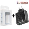 55W QC 3.0 Six-Port Fast Mobile Charger with PD, USB Ports, EU/US/UK Compatibility