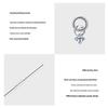 S999 Sterling Silver Geometric Double Ring Stud Earrings - Simple Design Silver Earring Accessories