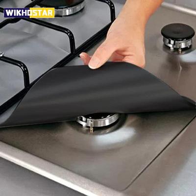 1/2/4pcs/set Stove Protector Cover Liner Gas Stove Protector Gas Stove Stovetop Burner Protector Cooker Cover