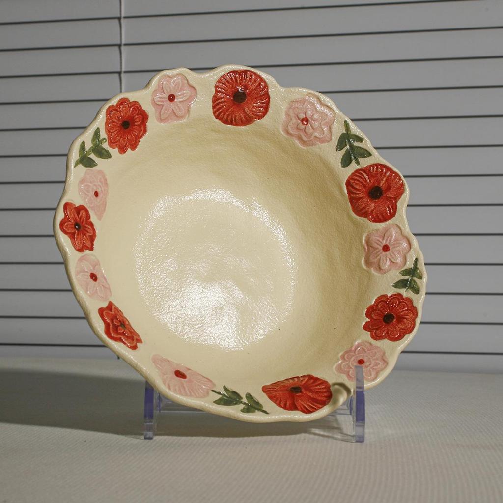 High-Temperature Ceramic Bowl Set - Includes Soup Bowl, Chopsticks, Noodle Plate, Coffee Cup, and Microwave-Safe Bowl