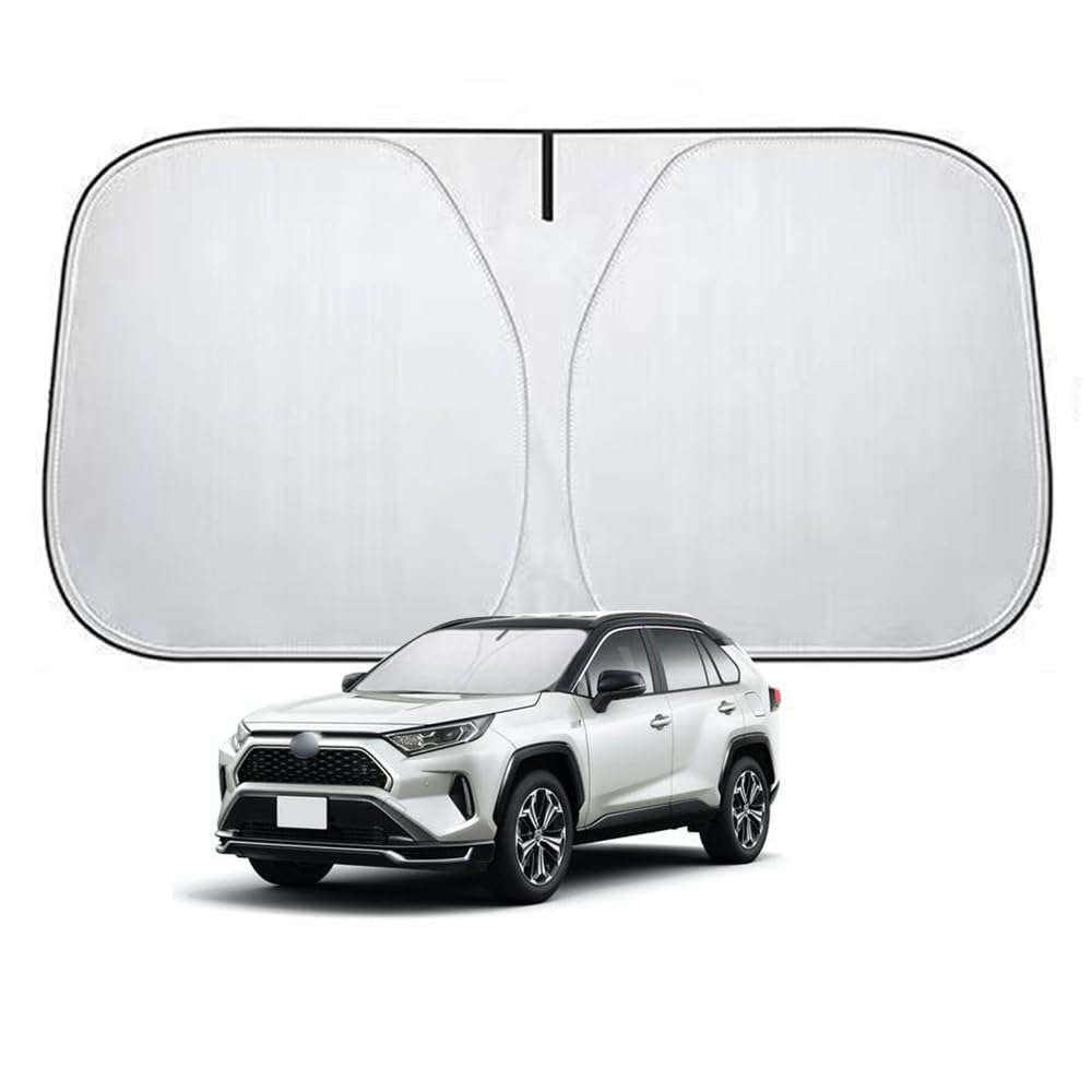 Windshield Sunshade for Toyota RAV4 2019 High Heat UV Light and Insulation Foldable and Includes Storage Bag (50 Series) MXAA5#/AXAH5# (April -