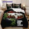 Survival Postapocalyptic World Three-piece set (1 * duvet cover + 2 * pillowcase, without core) 2D Flat Bedding set Duvet cover and pillowcase