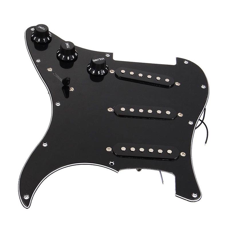Buy Black Electric Guitar Prewired Loaded Pickguard Pickups For Fender