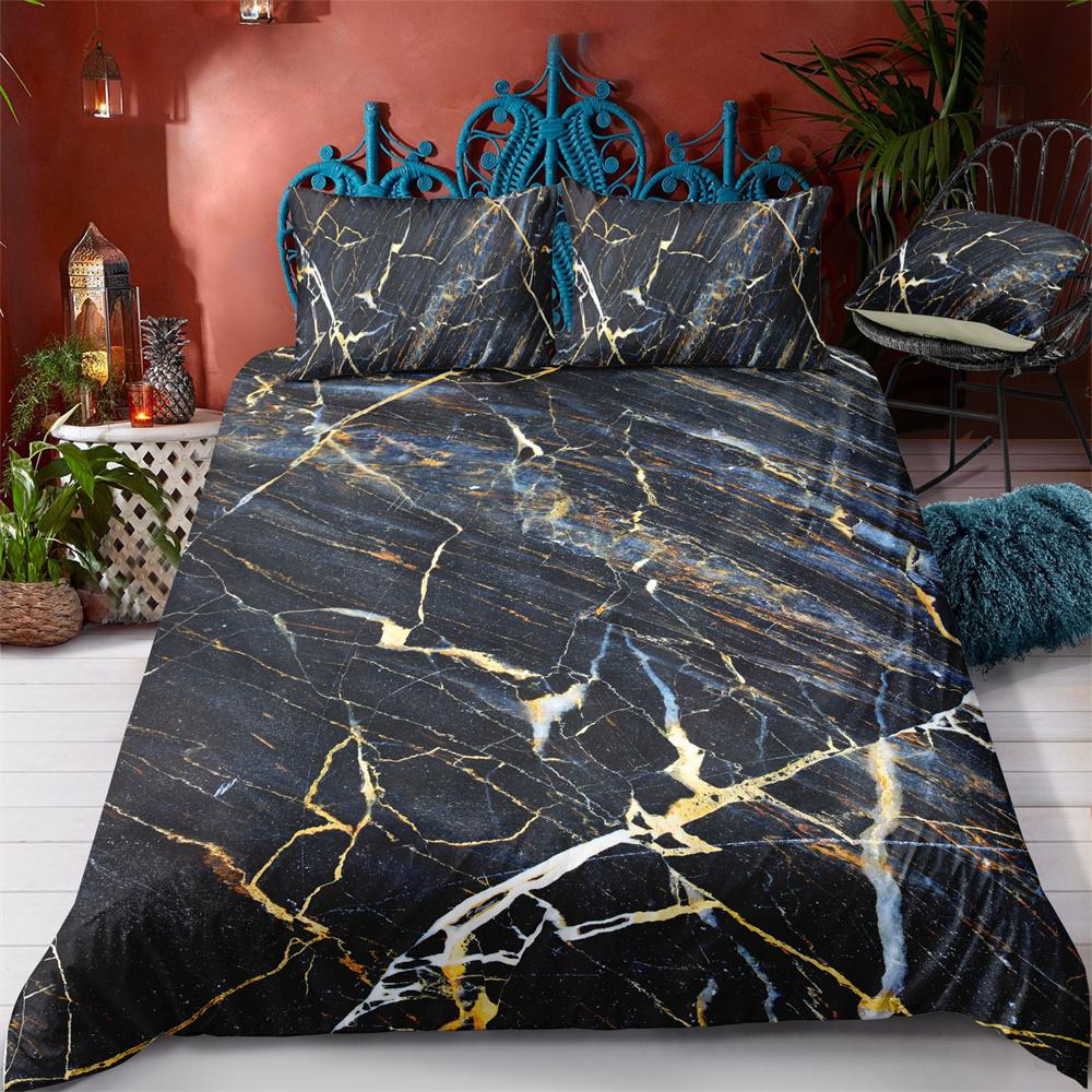 2023 New Style 3D Bedding Set Marble Printing Home Bed Clothes Children Woman Decorative Pattern King Size Comforter Cover Suit Microfiber