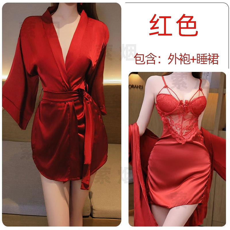 Sexy lingerie sexy lace section uniform seduction perspective passion pure lust nightdress suit