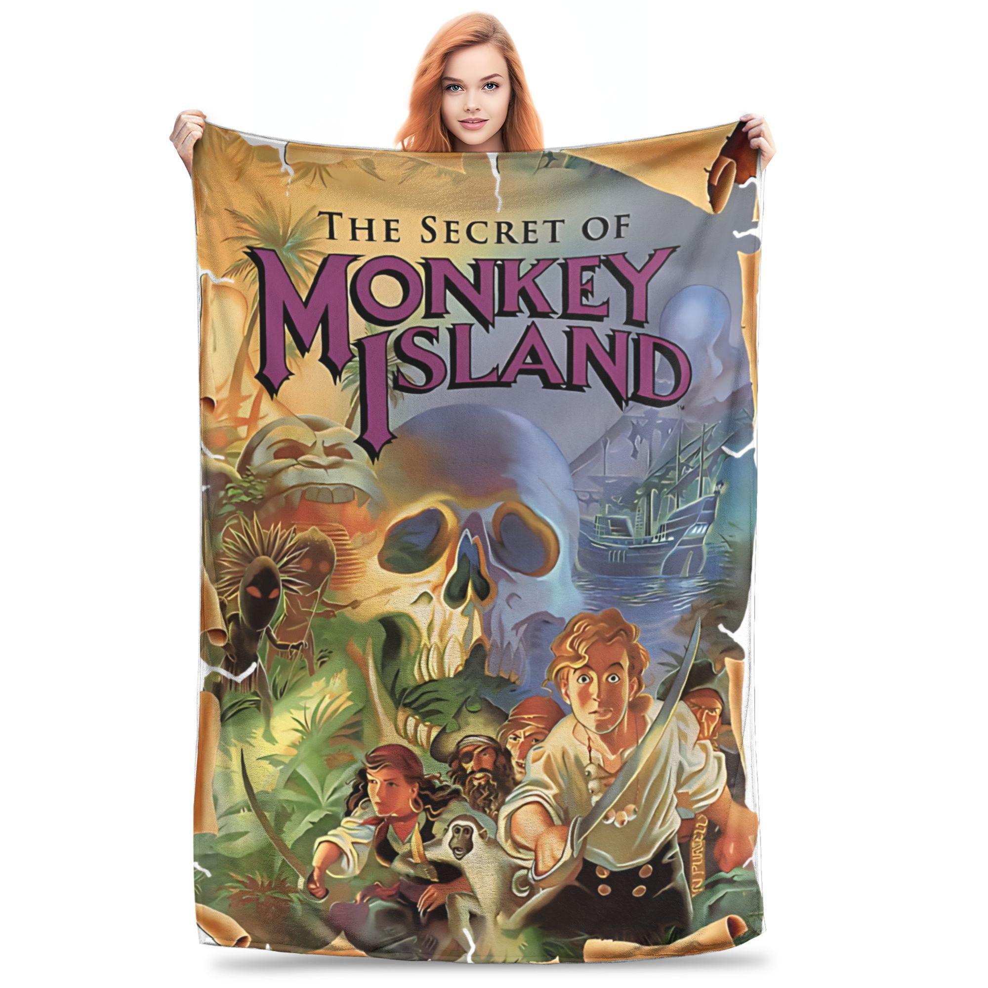 New The Secret of Monkey Island Blanket Ultra-Soft Fleece Deep in the Caribbean Relax Throw Blanket Machine Washable 80x120cm(31x47inch)