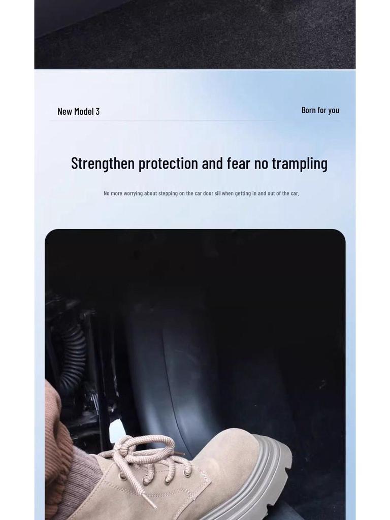 Tesla Model Y/3 Door Sill Strips & Seat Corner Protectors with Front/Rear Anti-Kick Mats