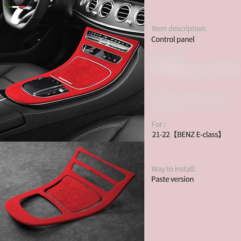 Für Mercedes Benz E-Klasse W213 Italien Super Wildleder Abdeckung Auto Mittelkonsole Schalthebel Panel Verkleidung Zubehör