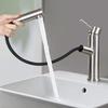 Sink Faucet - NETTLIFE - Pull-out Mixer Tap - Brushed Stainless Steel Finish - Pull-out Spray Head - Water Saving