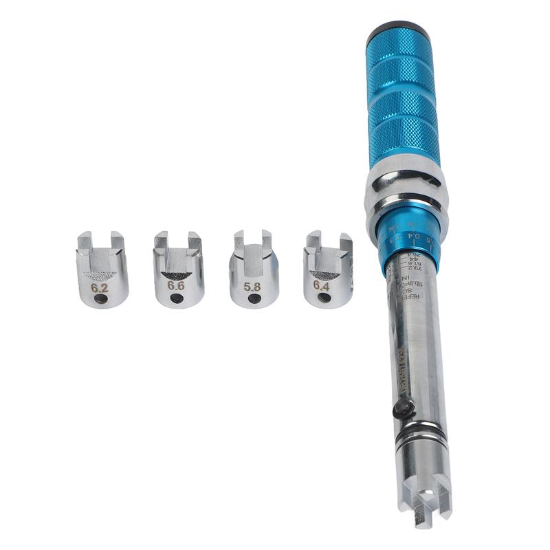 Mechanical Torque Wrench Motorcycle Spoke Wrench Click Notification System Interchangeable Heads Adjustable Torque Wrench Tool