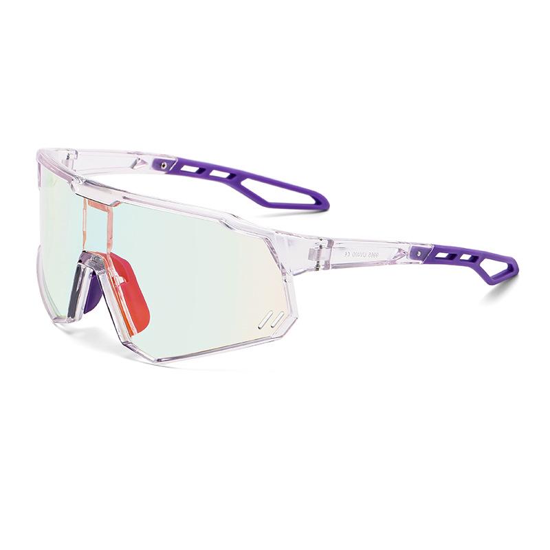 Unisex Photochromic Cycling Sunglasses with Large Integrated Lens
