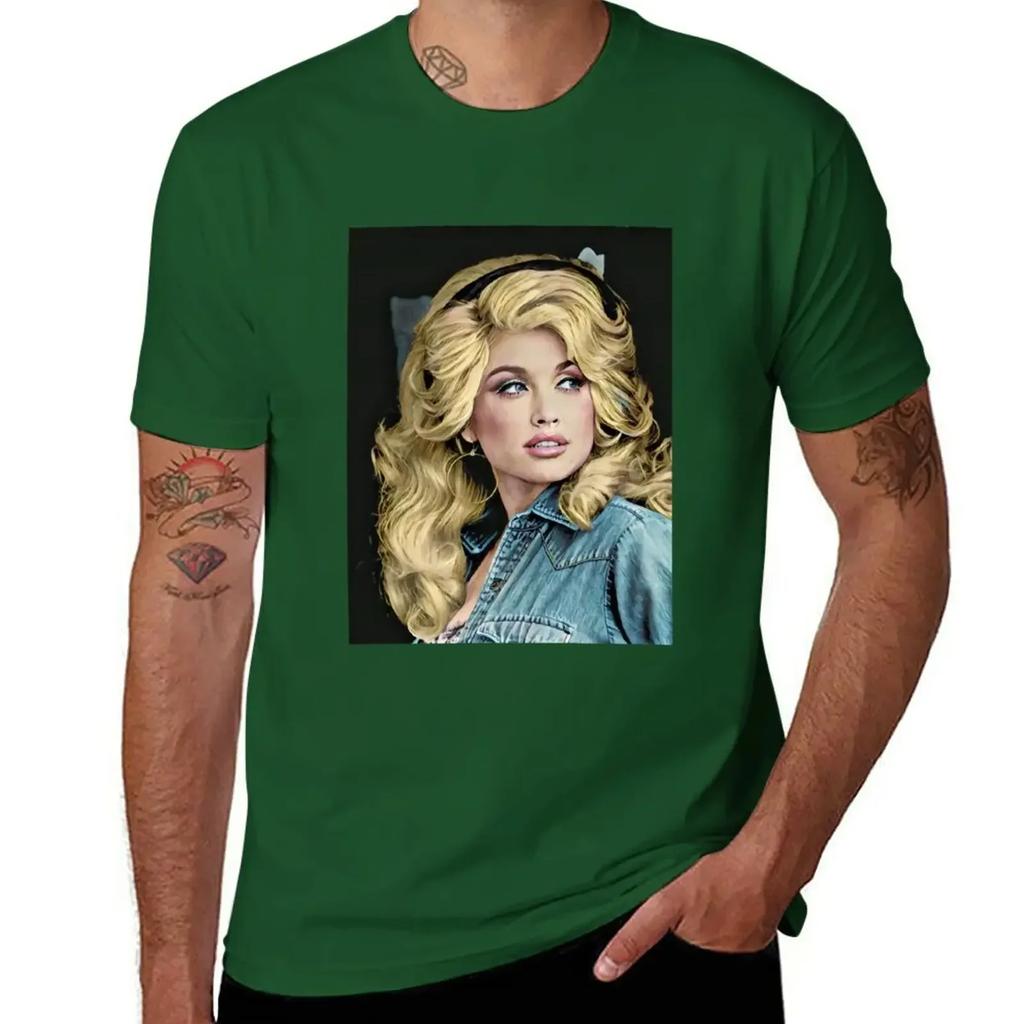 Vintage Dolly Parton Geschenk für Liebhaber T-Shirt lustig süße Kleidung Tierdruck für Jungen Trainingsshirts für Männer