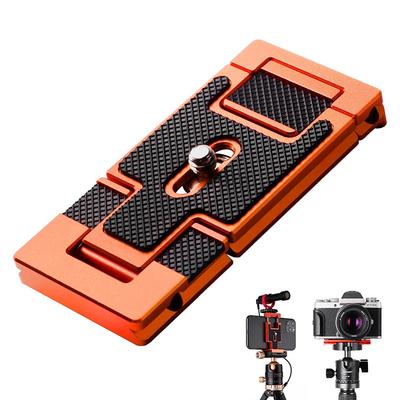 Concept Quick Release Aluminum Adapter Plate for and Compatible with All Heads K&F Plate, Cameras, Smartphones, Arca-Swiss 1/4" Screws, 3-Way