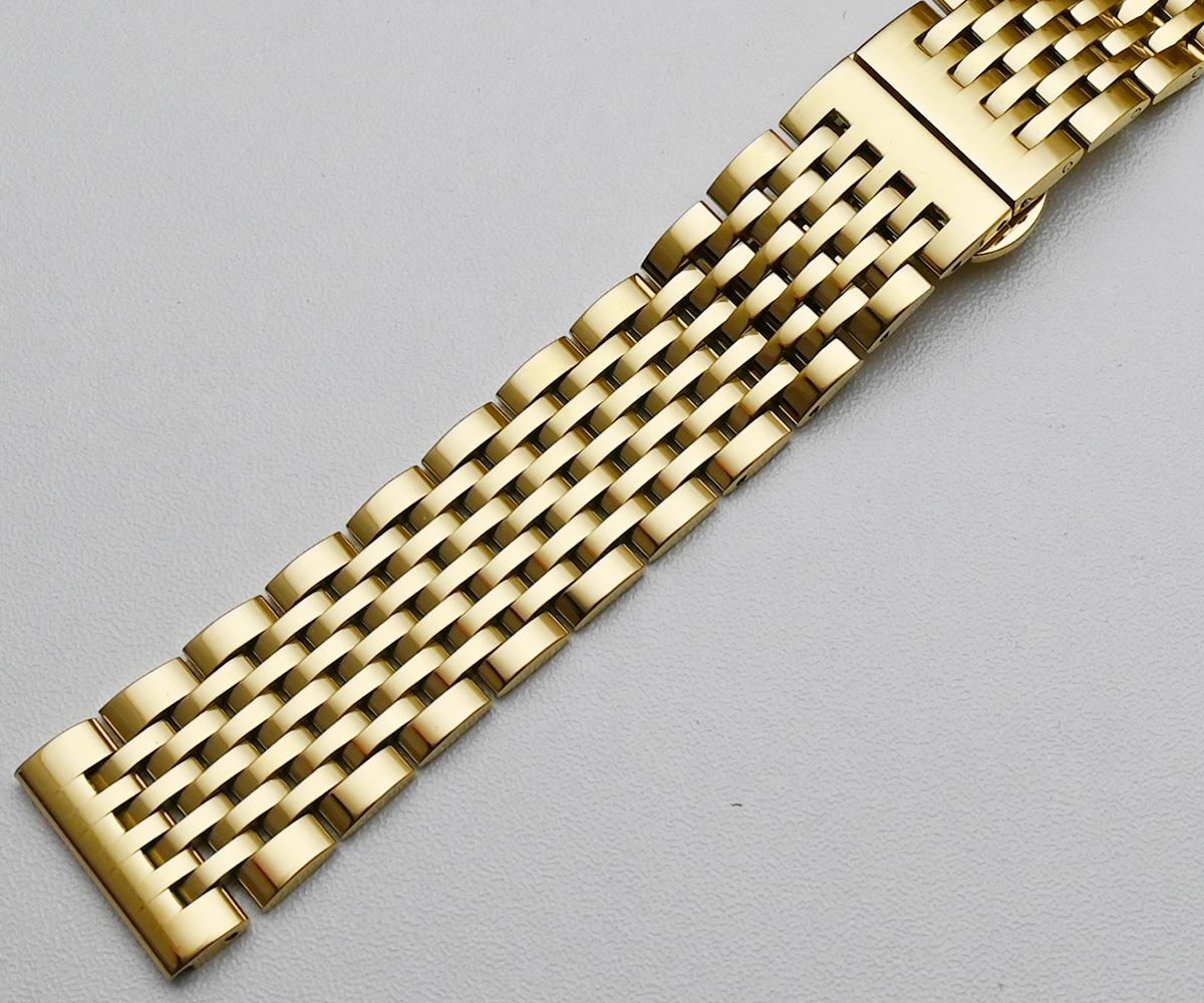Cinturino per orologio in acciaio inossidabile con estremità curva 18mm 19mm 20mm 21mm 22mm Cinturino di ricambio con chiusura a farfalla Bracciale in argento oro 18mm
