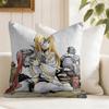 Anime GGoblin SSlayer Cushion Cover Natural Linen Double Sided Print  Throw Pillow Case for Sofa Couch Home Decor