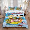Funny Cartoon Family Print 3Pcs Bedding Set,Duvet Cover with 2 Bedro,Pillowcase Home Birthday Gift