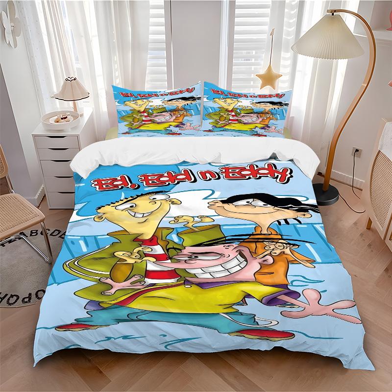 Funny Cartoon Family Print 3Pcs Bedding Set,Duvet Cover with 2 Bedro,Pillowcase Home Birthday Gift