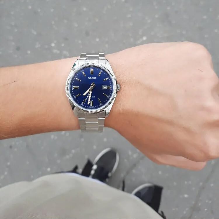 Casio Bracelet Men's MTP-1302PD, Blue,