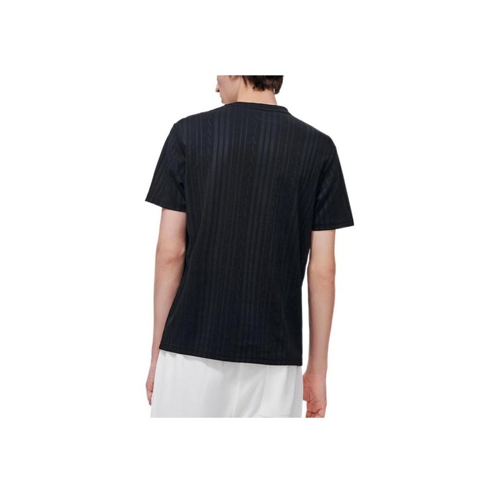 Fila Heritage Series Letter Logo Print Round Neck Short Sleeve T-Shirt Men Tops Black F11M318102F-BK