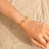 Minimalist Geometric Stainless Steel Bracelets 18K Gold Plated Thick Chunky Chain Bracelet for Women Waterproof Luxury Jewelry