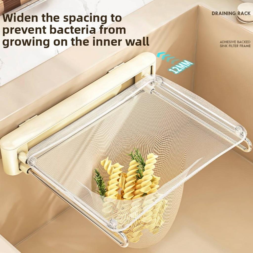 Kitchen Sink Drain Filter Rack With Stainless Steel Mesh For Home Use