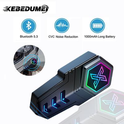 Motorcycle Helmet Headset Bluetooth Hands-free Call Kit Noise Reduction Waterproof Wireless Earphone 1000mAh With Ambient Light