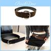 Vintage Y2k Wide Leather Belt With Silver Buckle For Retro Fashion Women