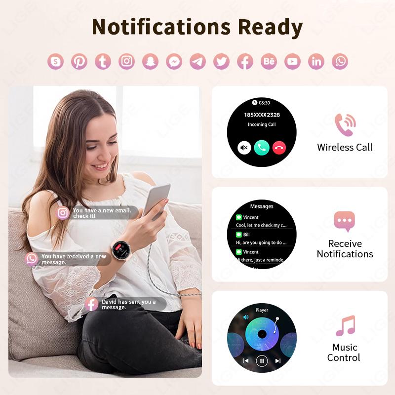 GPS Smart Watch Heart Rate Monitoring Bluetooth Call Outdoor Sports 1ATM Waterproof 1.39 Inch Screen Men Woman Smartwatch