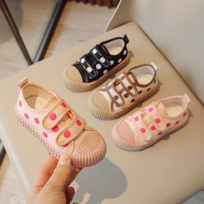 Tenis Mädchen Canvas Schuhe 2024 Frühling Herbst Neu Niedlich Punkt Kinder Schuhe Einfach und Vielseitig Freizeit Schuhe Leichte Board Mädchen Schuhe