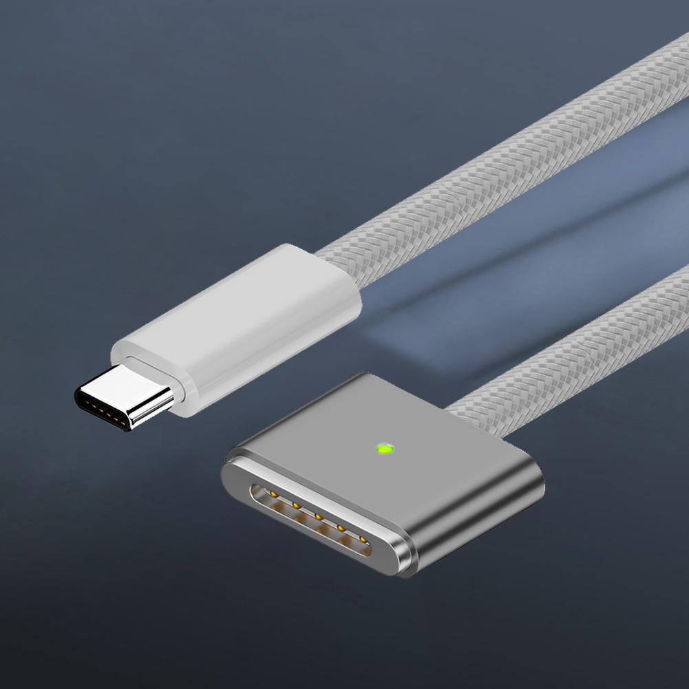 2M USB-C Male To Magnetic3 Fast Charge Cable LED Indicators USB C To Magnetic3 Charging Cable for MacBook Air 2025/Pro 2025 2025