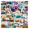 10 30 50pcs  Us Map Cartoon Graffiti Stickers Waterproof  Scrapbook Skateboard Suitcase Motorcycle Water Bottle Decal  Stickers