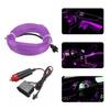 200cm Purple LED Car Interior Decor Wire Atmosphere Strip Light Lamp Accessories