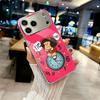 Cute M-Mafalda Phone Case For iPhone 17 16 15 14 13 12 Pro Max Plus Electroplated Metal Shockproof Bumper Case Glass Back