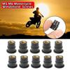 10 Stück M6 M5 Gummimuttern, metrische Motorrad-Windschutzscheibenmuttern, Messingmuttern für Windschutzscheiben, Verkleidungen, Motorhauben M9I5