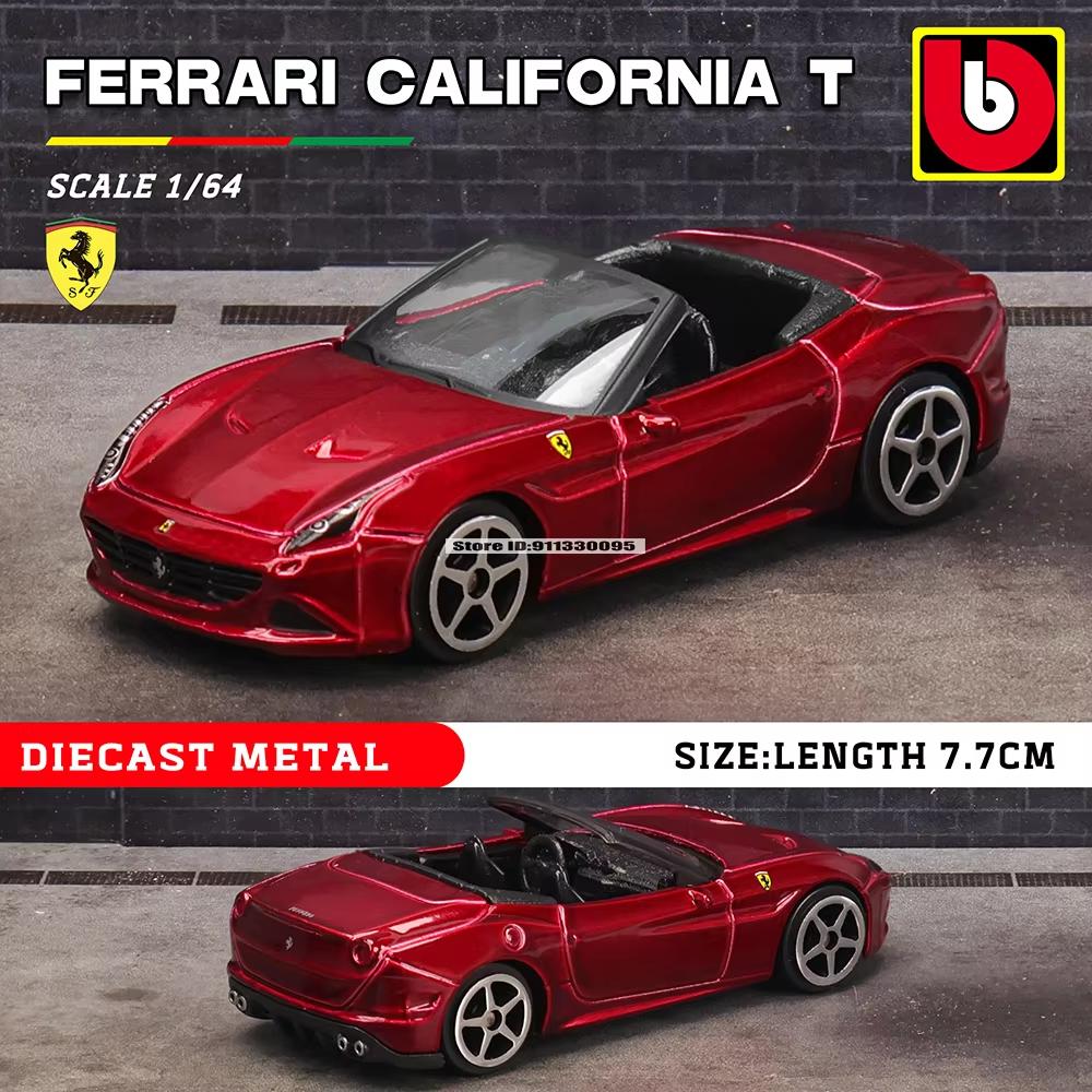 Bburago 1:64 Serie Ferrari California T 488 PISTA ROMA aleación coche de lujo coche de fundición a presión modelo de coche juguete colección regalo