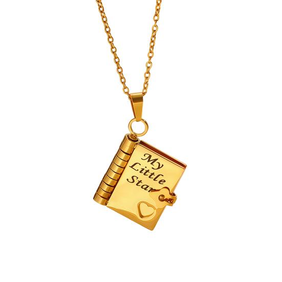 Book Pendant Necklace My Little Star Book Necklace Mini Book