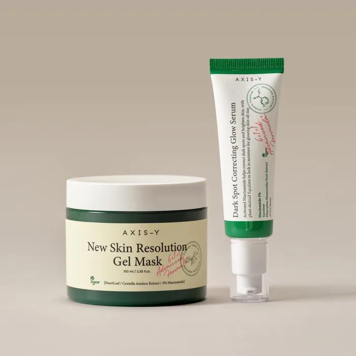 AxisY Glow 2-Piece Set (Gel Mask 100ml & Glow Serum 50ml)
