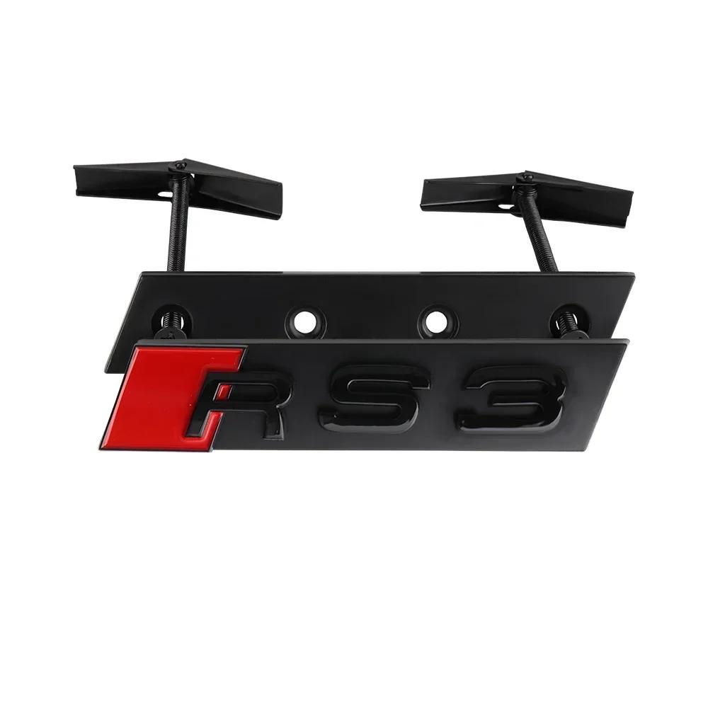 3D ABS RS3 RS4 RS5 RS6 RS7 RS8 Emblem Auto Frontgrill Abzeichen Tuning Zubehör für Audi A1 A3 8P A4 B5 B6 B7 B8 A5 A6 C5 C6 C7 S